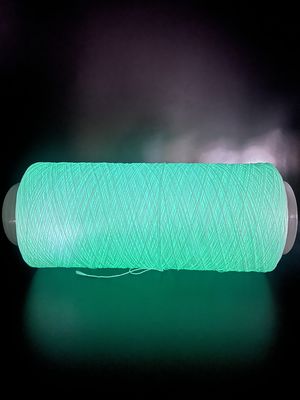 Polyester Fluorescent Knitting Benang Putih Sepatu Atas bersinar